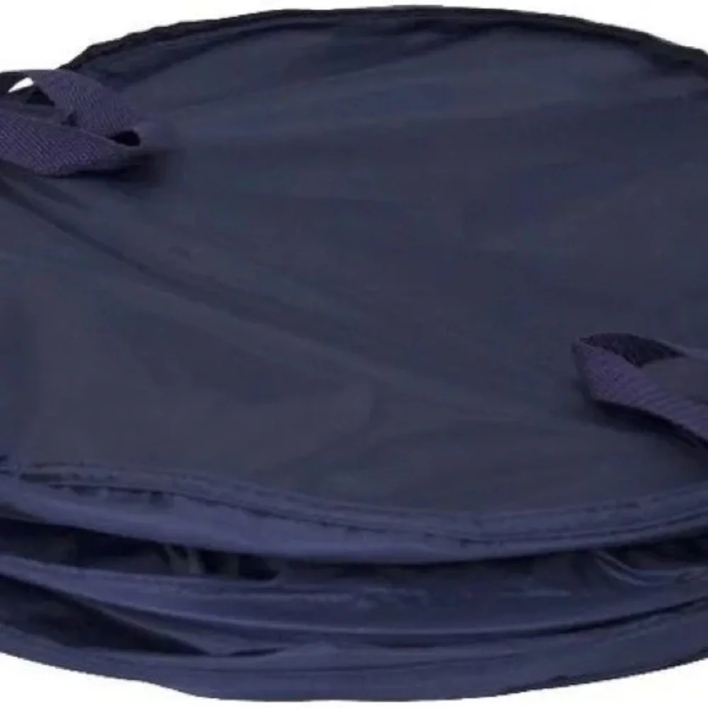 NWT Mainstays Navy Spiral Pop-up Laundry Hamper 15x15x25